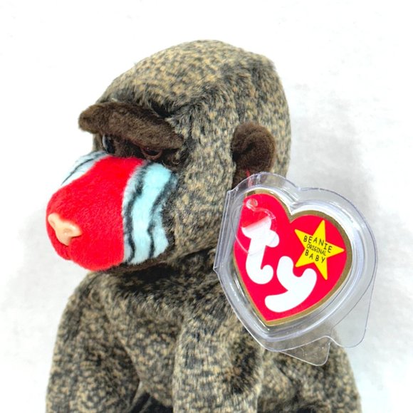 Ty Cheeks Vtg. 1999 Original Beanie Baby - Mandrill Monkey w/All Tags - Picture 2 of 10